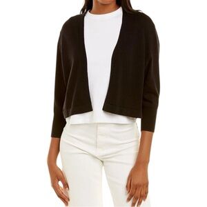 Jude‎ Connally Women’s Black Priscilla Cropped Open Front Cardigan  Sz S